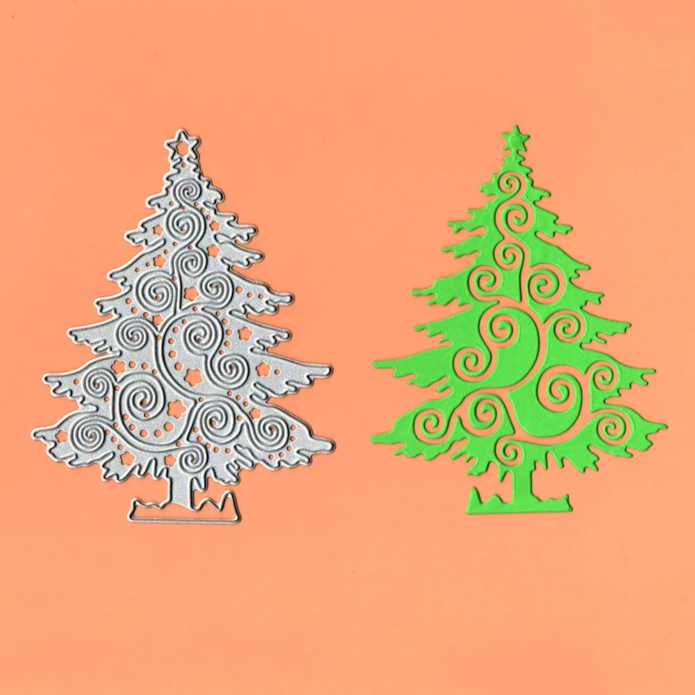 

Christmas Tree Metal Cutting Dies Stencil Template for DIY Embossing Paper Photo Album Cards Making Scrapbooking Stamps and Dies