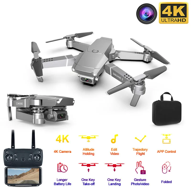 E68 RC Drone 4K HD Wide Angle Camera Wifi 1080p FPV Live foldable Quadcopter