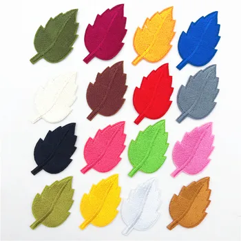 

160pcs cheap Leaf Embroidery Patch Heat Transfers Iron Sew On Patches Clothes Applique