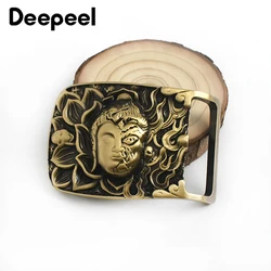 Deepeel 40mm fivela de cinto de latão, fivela de cinto luxuosa com fecho de cobre puro, cinto para cabeça diy, acessório de decoração de couro