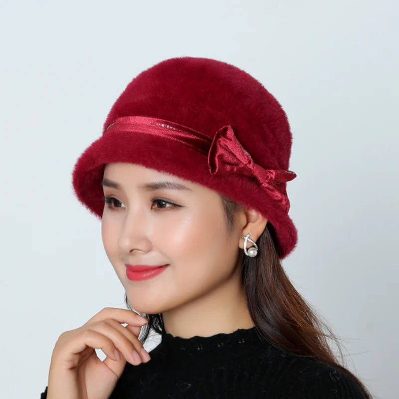 Горячая распродажа Женские зимние вязаные Skullies супер мягкий шарф плотные костюмы теплая шапка шапки бэги женское украшение на голову шапка - Цвет: Single cap red