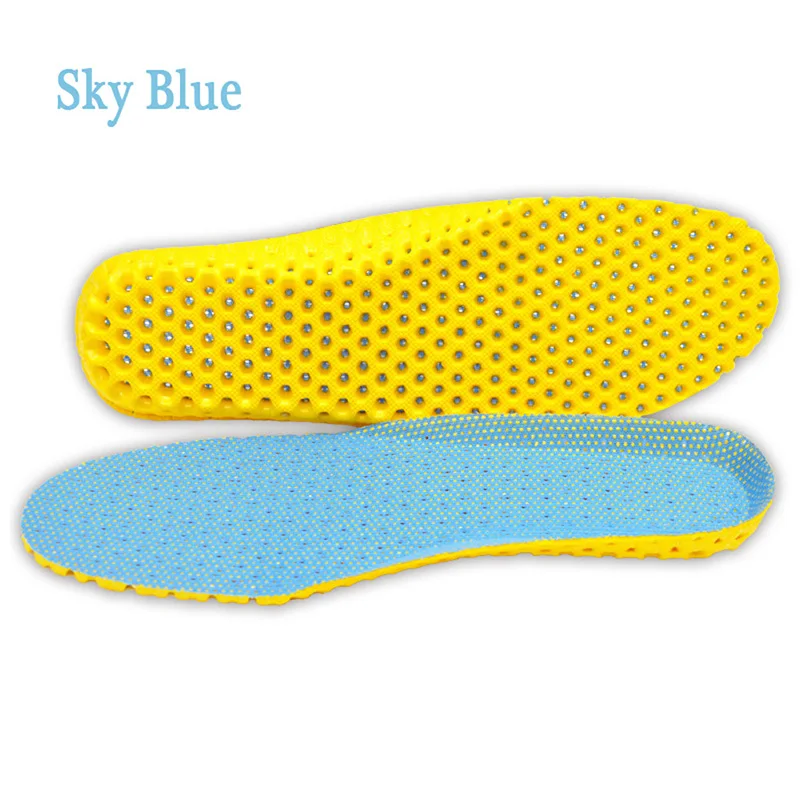 Sky Blue Ортопедические стельки для обуви и аксессуаров, стельки из пены с эффектом памяти, спортивные вставки для женской и мужской обуви, стельки для ног - Цвет: Sky Blue