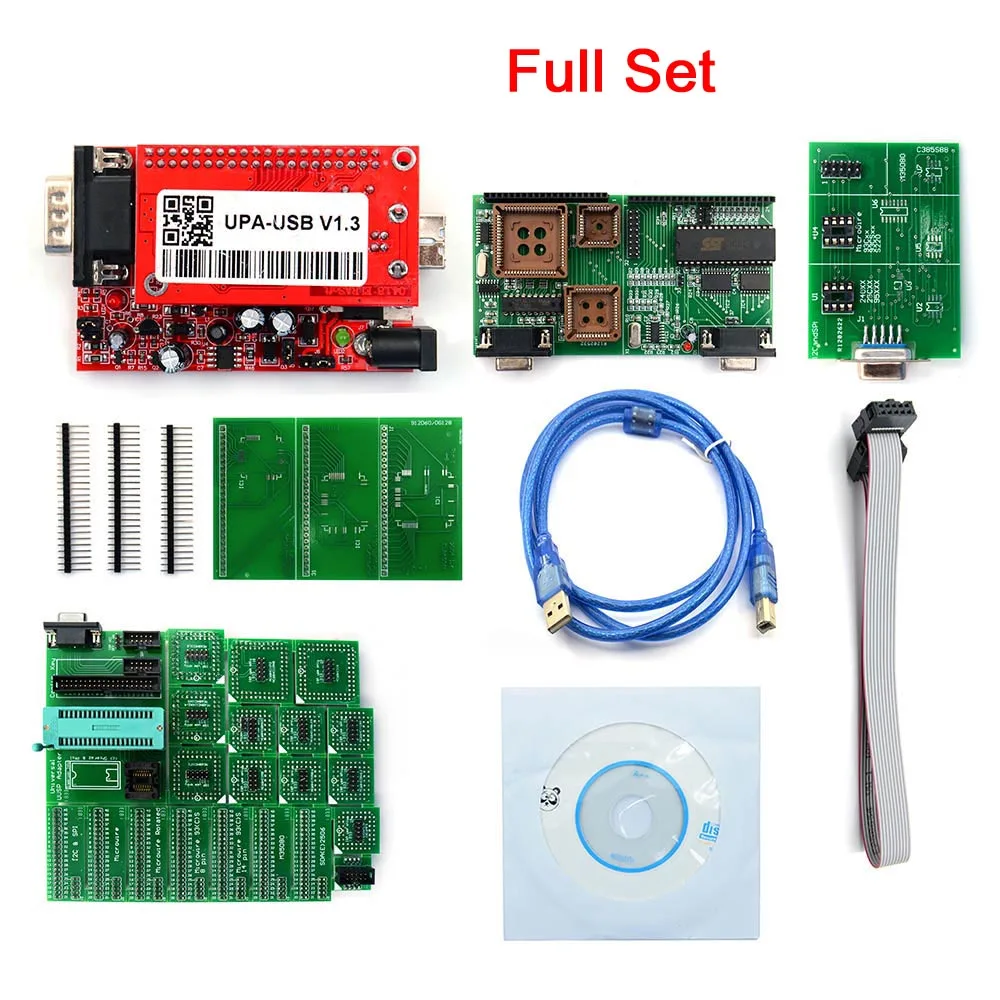 Full Set UPA USB программист UPA-USB ECU программист UPA USB V1.3 с полным адаптером диагностический инструмент - Цвет: Full Set