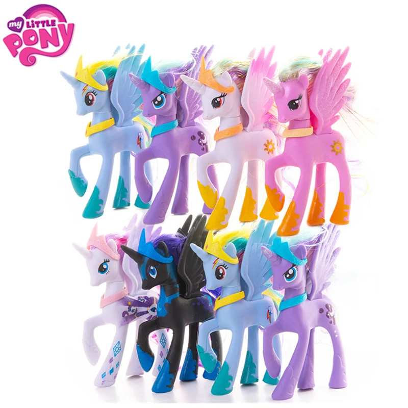 

14cm Original My Little Pony Toy Cartoon Rainbow Unicorn Pony Fluttershy Sparkle Rarit Anime Action Figure Model kid Xmas Gift