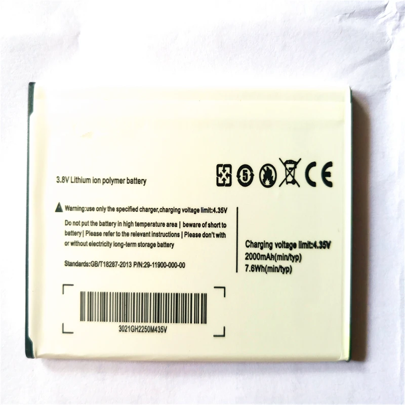 Per Ulefone Be Pure Battery Batterie Bateria Batteria Accumulatore Akku 2000Mah Con Supporto Per Telefono