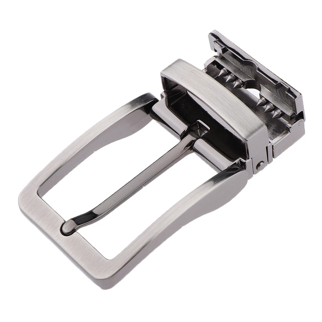 Men Reversible Metal Alloy Belt Buckles Replacement Rectangular Pin Buckles 