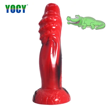 YOCY Red And Black Animal Fantasy Dildo Huge Horse Fake Penis Realistic Silicone Anal Butt Plug Sex Toy For Women Masturbate 3