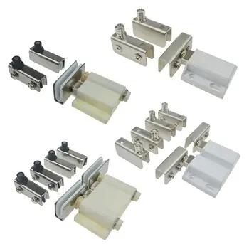 

1Set Stainless Steel Single/Double Glass Door Hinge Free Opening Up and Down Shaft Hinges Furniture Hardware