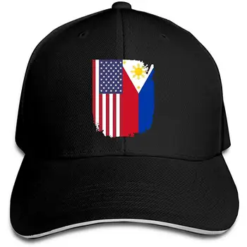 

American Philippines Flag Men Womens Sun Hat Baseball Cap