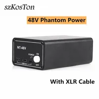 Alimentación fantasma de 48V con Cable de Audio XLR PARA Karaoke, grabación de música, BM800, equipos de micrófono de condensador, alimentación Phantom Micro USB