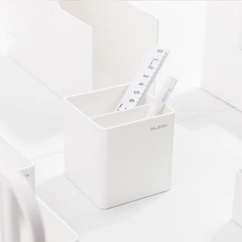 

Nusign Student Pen Holder ABS Desktop Pen Storage Box Multi-functional Separation Design Stationery Box For Office School