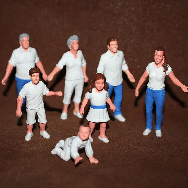 Miniature Decor Simulator Anime Family Member Crawl Baby Action Figures Model Cute Doll Boy Girl Women Figurine Educational Toys 1