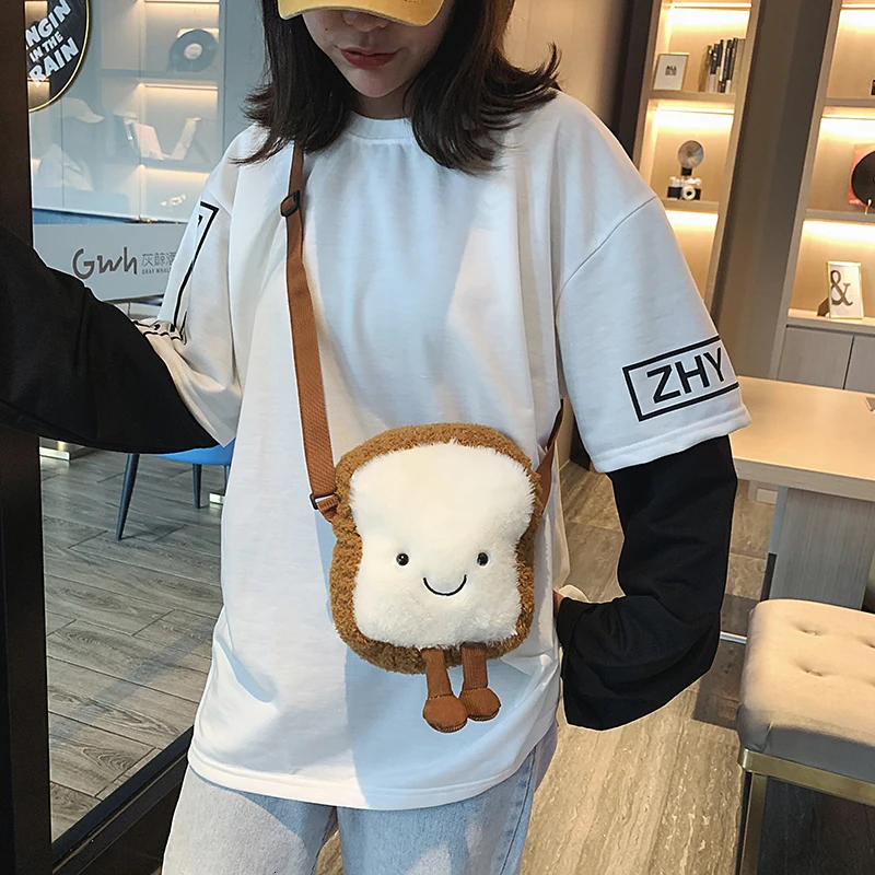 Small Crossbody Shoulder Bags For Girls Cute Cartoon Toast Toy Fruit Shape Avocado Wallet Designer Clear Purse And Handbags