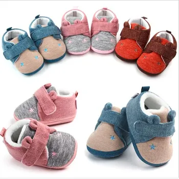 

Winter Baby Shoes Infants Plus velvet First Walkers Newborn Cotton Shoes Kids Boys Girls Cotton Shoes