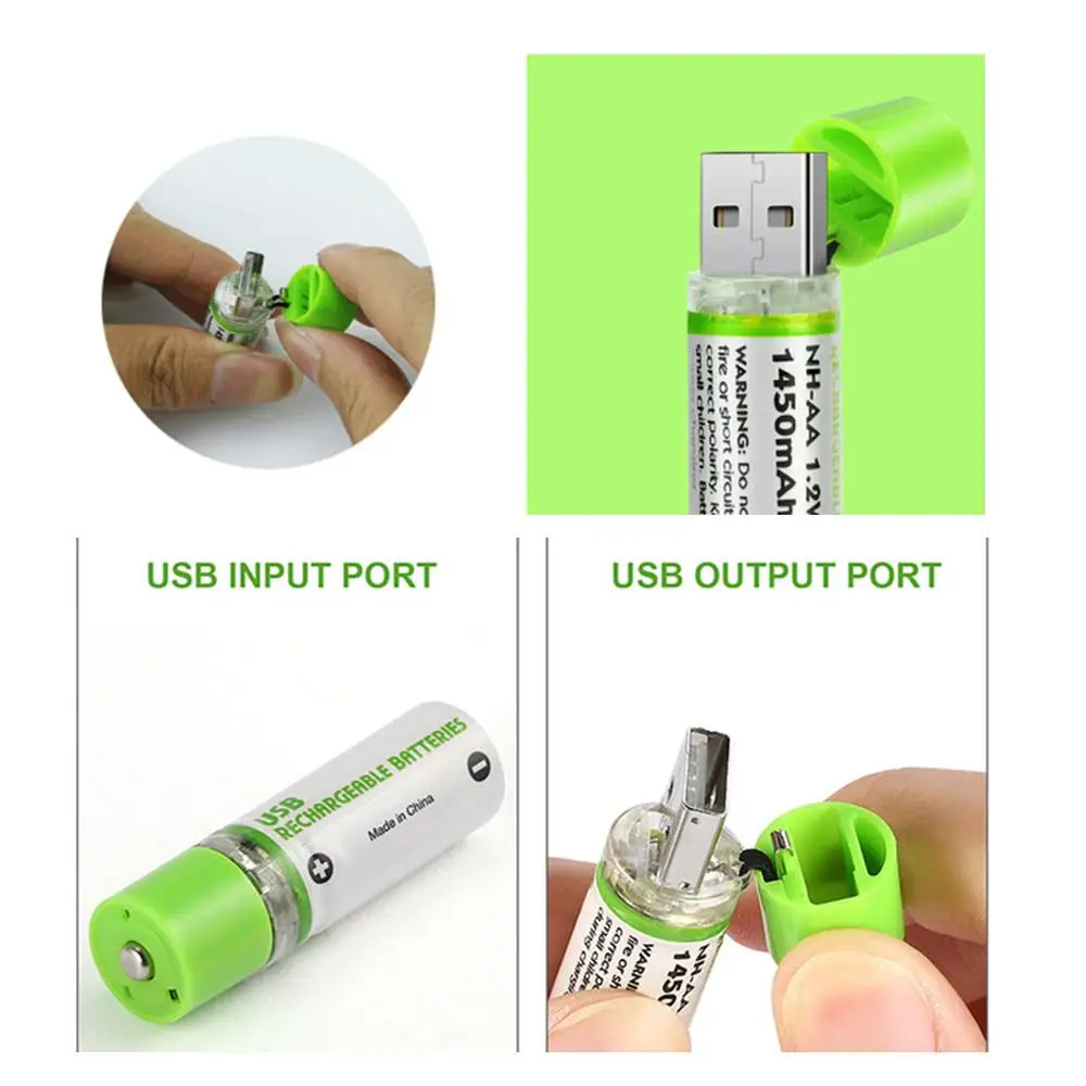 Аккумулятор AA 1450MAH USB Перезаряжаемый Ni-MH