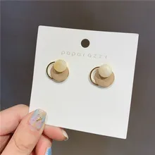 Новинка, модные красивые серьги, Южная Корея, маленькие свежие персональные серьги для женщин на осень и зиму