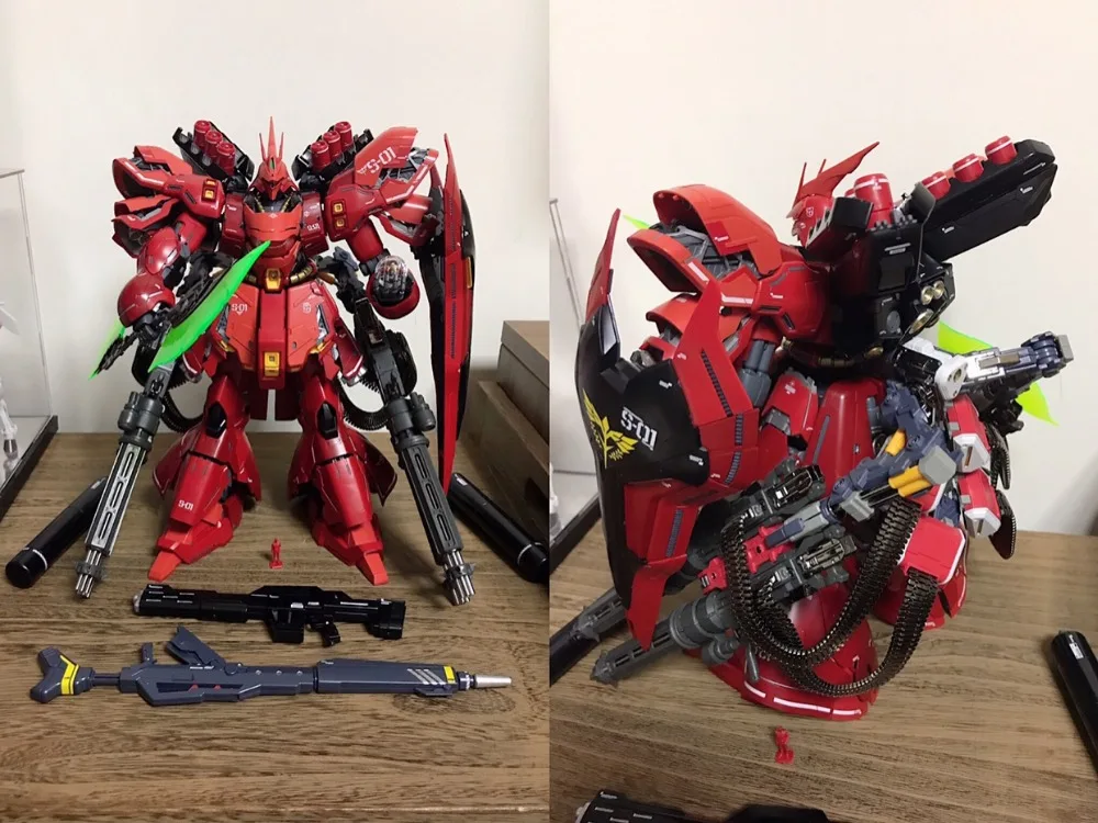 ZL модель светодиодный пулемет Гатлинга расширительный рюкзак для Bandai MG 1/100 MSN-04 Sazabi Gundam DZ001