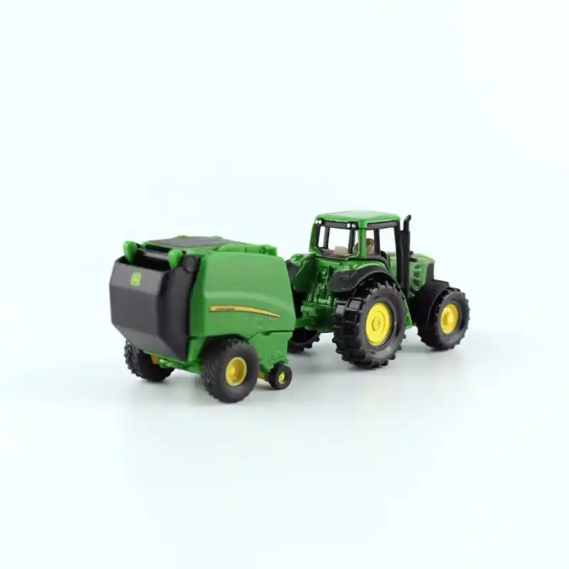 john deere tractor and round baler toy