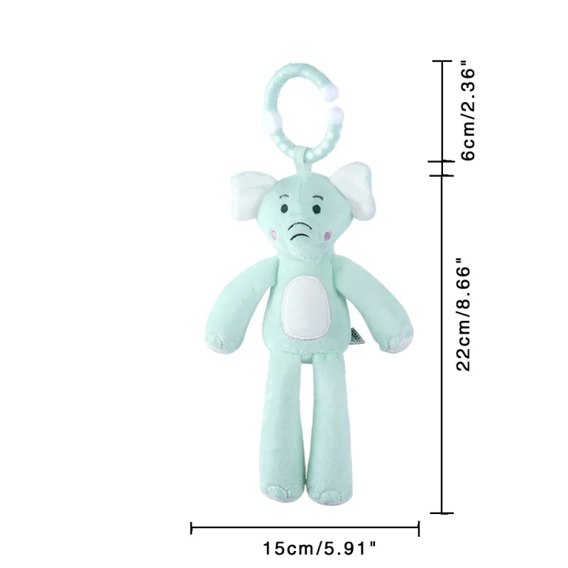 Cute Baby Crib Stroller Toy Rabbit Bunny Bear Soft Plush Infant Doll Mobile Bed Pram Kid Animal Hanging Ring Baby Rattles