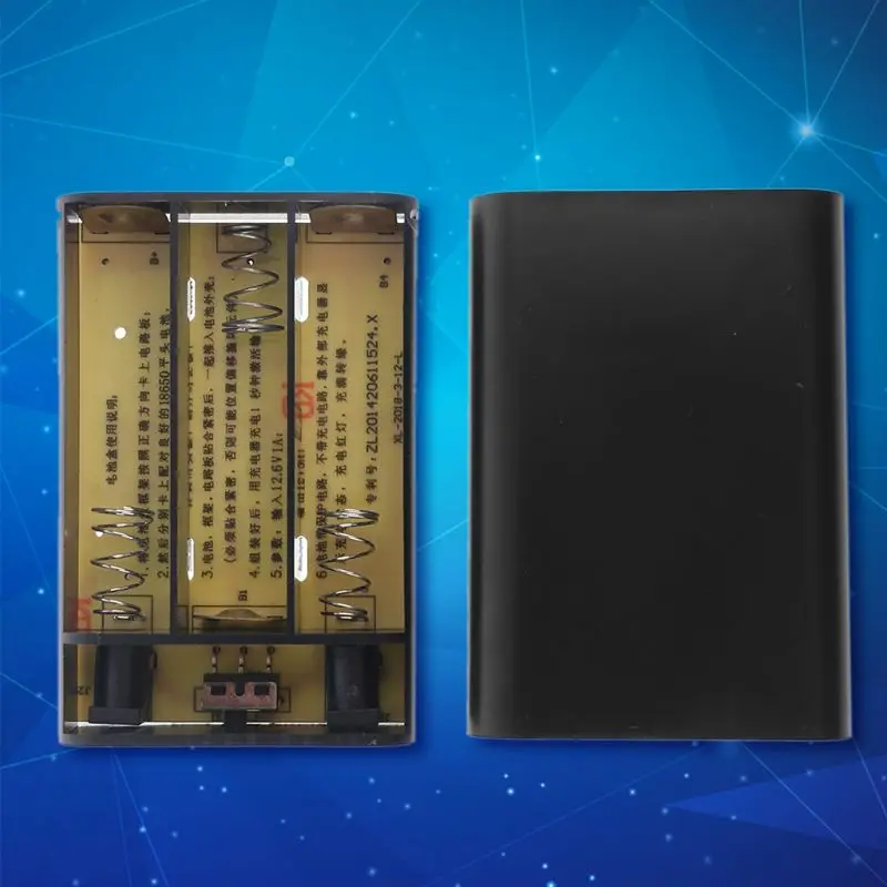 Power Bank Box USB DC 12V Output 3x 18650 Batteries UPS DIY Fit for Cellphone WiFi Router LED Light Rechargeable