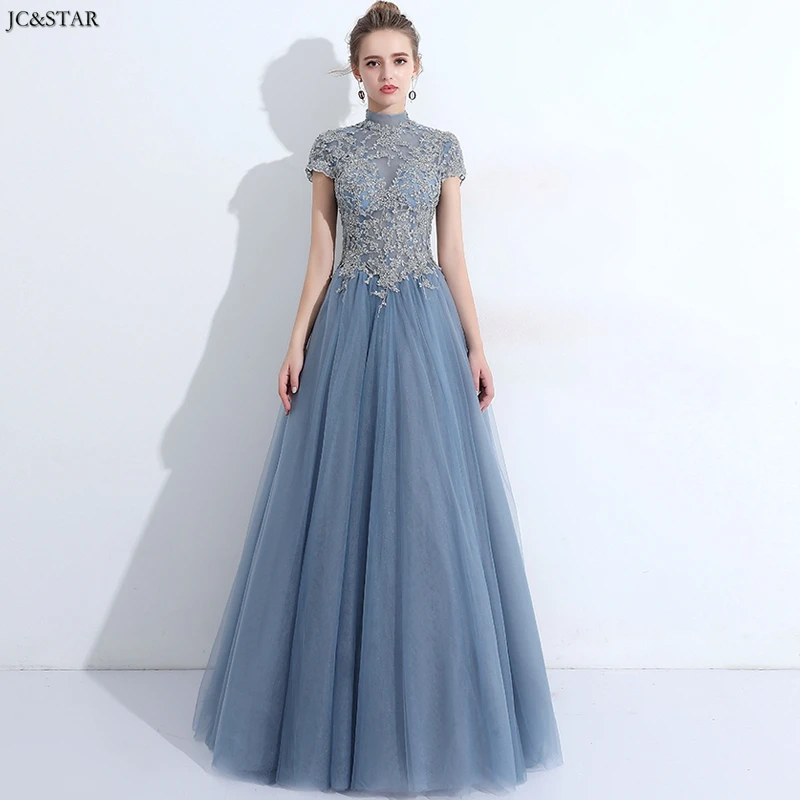 Vestidos de festa longo para senhoras casamento Новое кружевное платье трапециевидной формы с