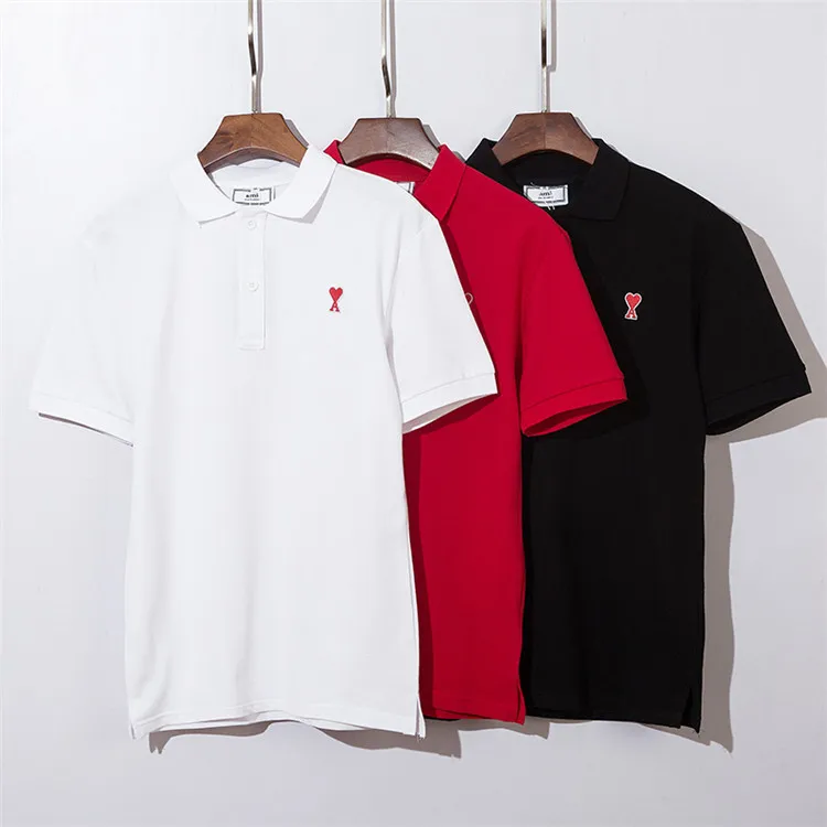 Polo Ami para hombre, camisa de manga corta, Ropa nueva, ropa de calle de verano, Top informal de moda, 2021