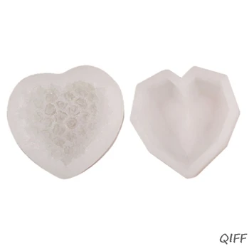 

2Pcs Large Diamond Heart Shaped Chocolate Molds Cake Mousse Mold Tray Resin Mold