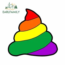 EARLFAMILY 13cm x 12,5 cm para mierda colorido unicornio estilo de coche Material de vinilo adhesivos calcomanía cero-prueba de la etiqueta engomada para JDM SUV