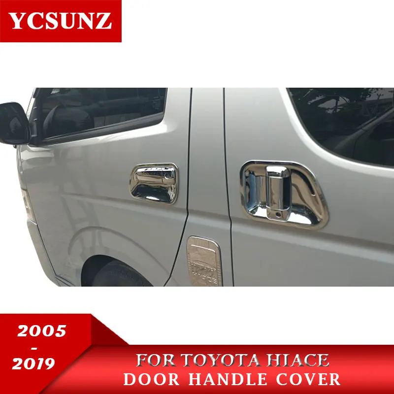 2005 2017 крышка ручки двери для Toyota Commuter Хром Черный углеродного волокна аксессуары