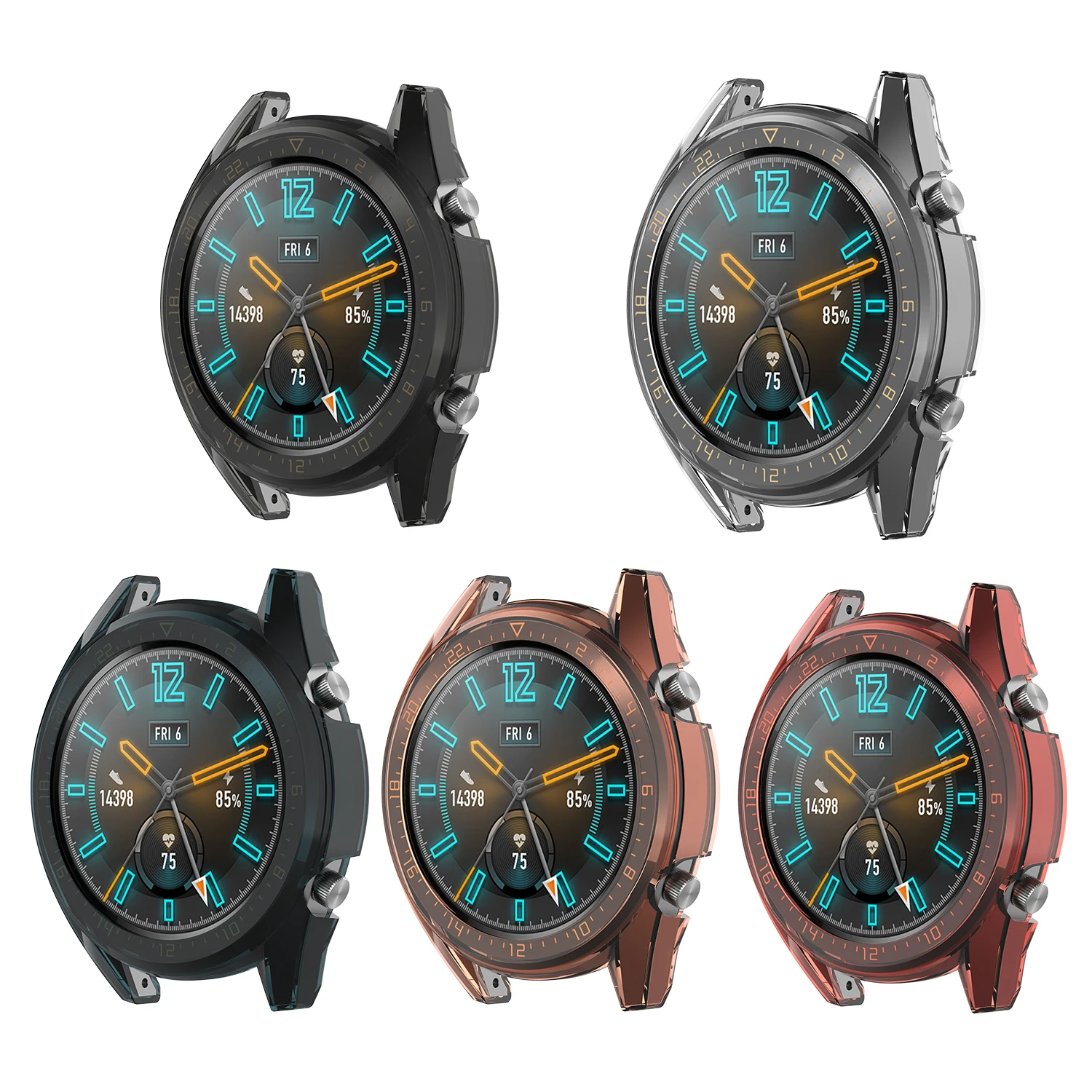 

TPU Slim Smart Watch Protective Case for Huawei Watch GT Case Cover Frame Anti-Scratch Shell Smartwatch Accessories Muiti-color