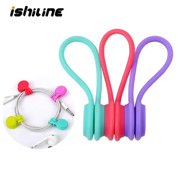 

3Pcs/lot Earphone Cord Winder Cable Holder Clips Durable Magnet Headphones Winder Data Line Organizer Hub