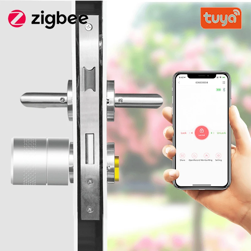 Tuya Zigbee Smart Lock Core Cylinder Intelligent Security Door Lock