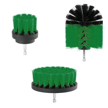 

Bristle Drill Brush Nylon Green Shaft 3pcs Tool Replacement Assortment