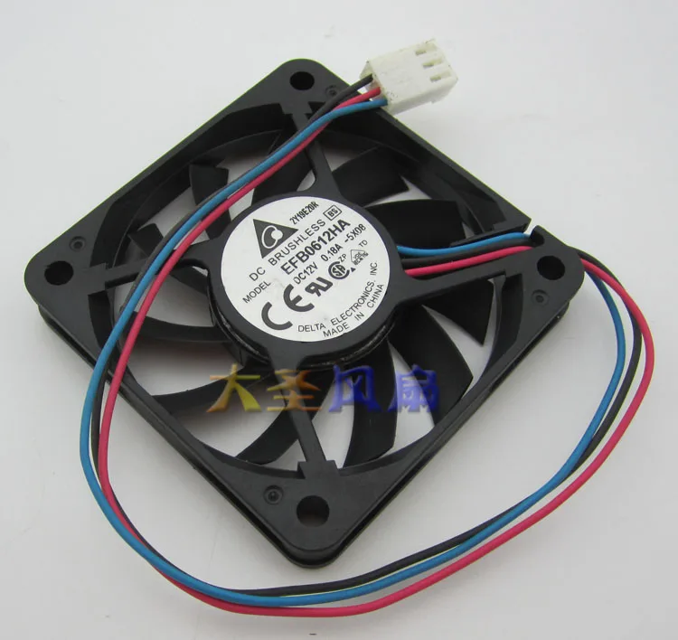 Вентилятор 60 мм 10 Тонкий Для delta EFB0612HA 6010 DC 12V 0.18A компьютерный чехол для ПК cpu