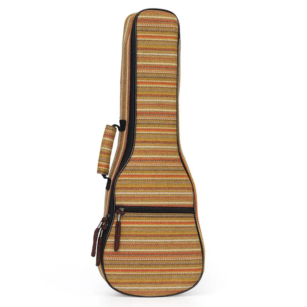 21/23inch National Ethnic Style Ukulele Bag Backpack Case for Ukeleles with Woven Cloth Small Storage Bag - Цвет: B