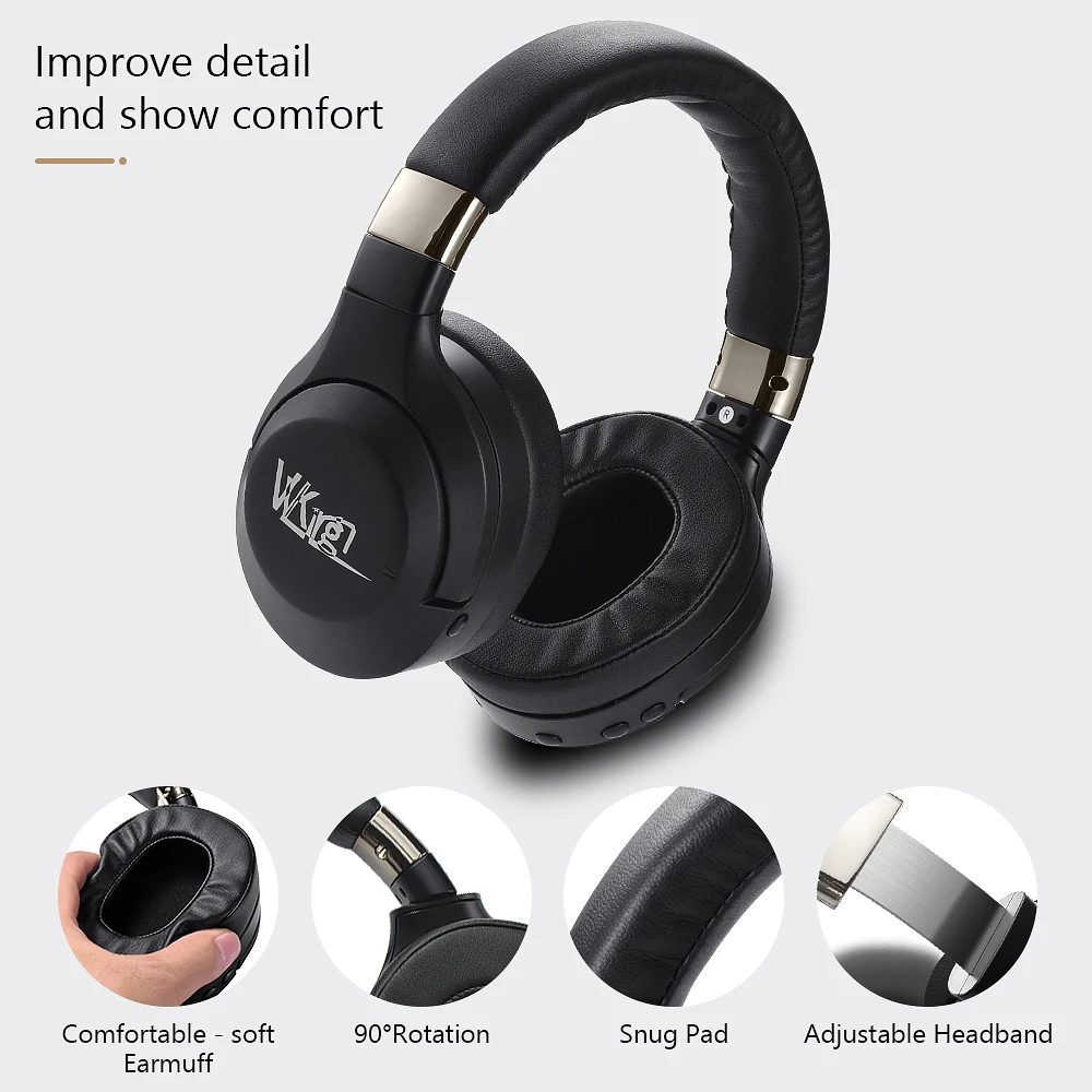 VVKing активный шумоподавление беспроводные bluetooth-наушники игровая bluetooth-гарнитура музыка HiFi глубокий бас наушники компьютер