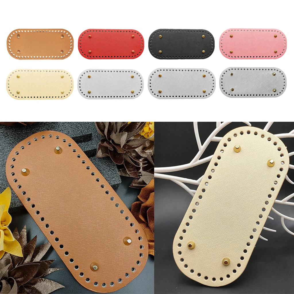 2x Leather DIY Knitting Bags Bottom Mat Pad Bag Shaper Cushion Pad Insert Replacement Bag Making Accessory 2x Leather DIY Knitting Bags Bottom Mat Pad Bag Shaper Cushion Pad Insert Replacement Bag Making Accessory