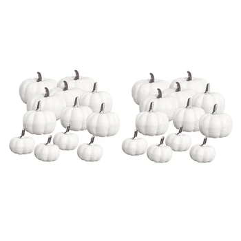 

24/set Artificial Pumpkin Big Medium Small Sized White Pumpkins DIY Painting