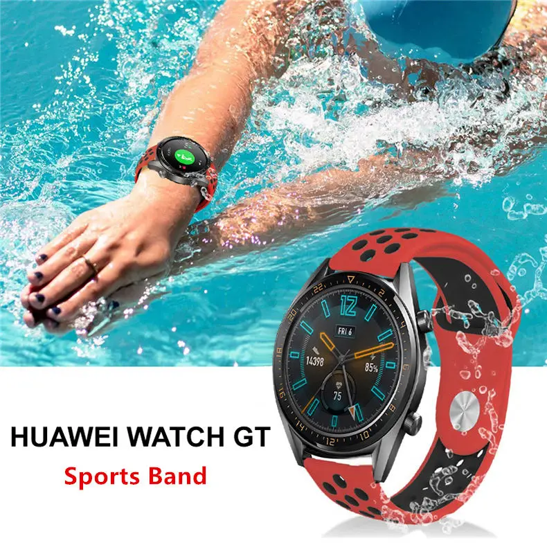Huawei Watch GT ремешок для Galaxy watch 46 мм samsung gear S3 frontier band 22 мм ремешок для часов мягкий силиконовый браслет gear S 3 46 2