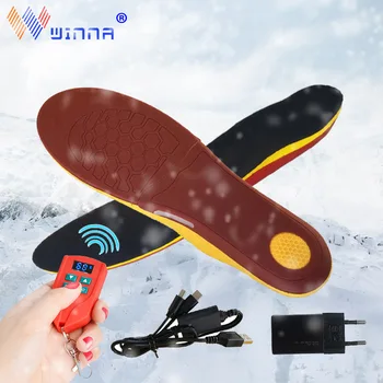 

Remote Temperature Control Heating Insoles Arch Support LED Display Electrically Heated Insoles for Outdoor Sport Ski Climbing