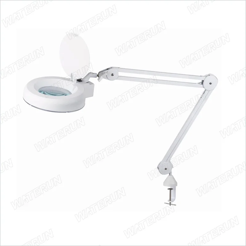 ESD SMD LED Magnifying Lamp with Clamp, 8 Diopter, 5 in. Lens + Flip Cover