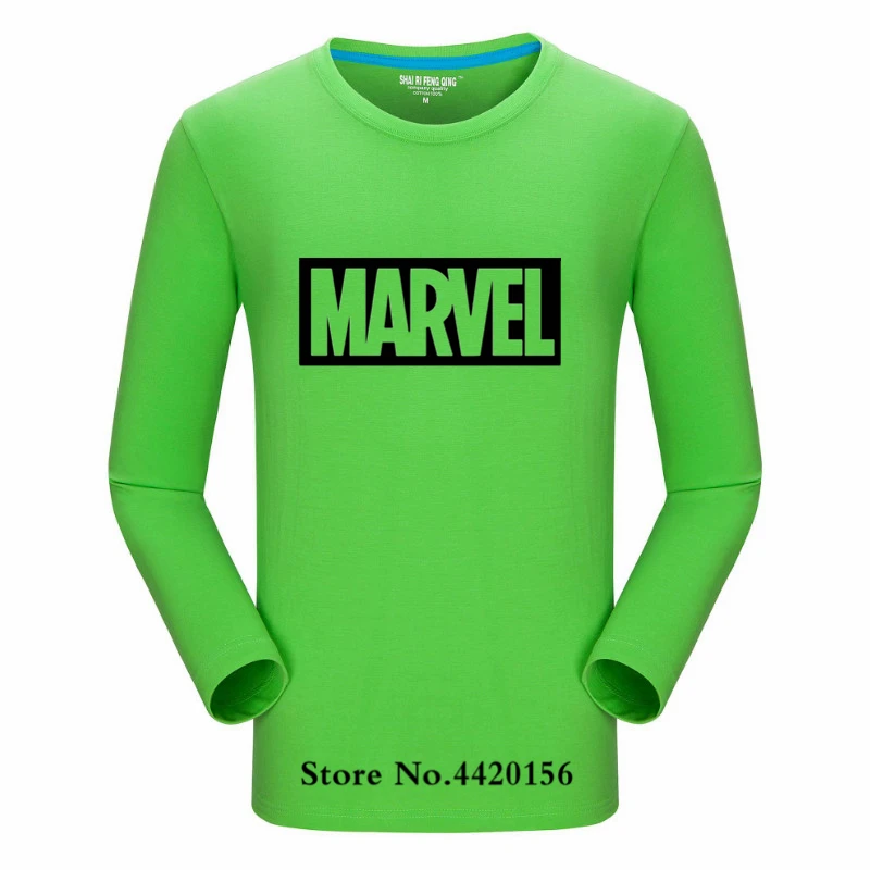 Футболка супергероя Marvel, Мстители, Мужская/Женская Повседневная футболка, модные брендовые мужские футболки, хлопковая Осенняя футболка с длинными рукавами