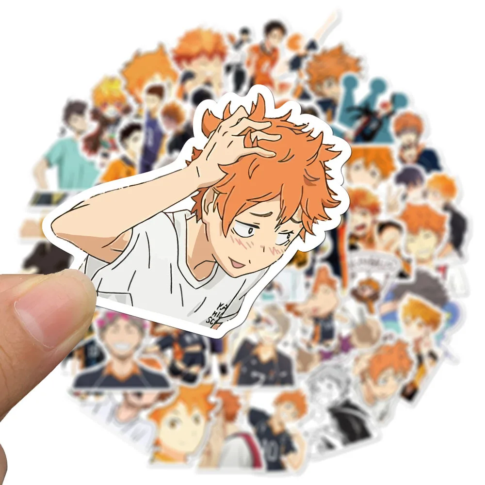 50Pcs/Set Haikyuu!! Stickers Japanese Anime Sticker Volleyball for Decal on Guitar Suitcase Laptop Phone Fridge Motorcycle Car | Игрушки и