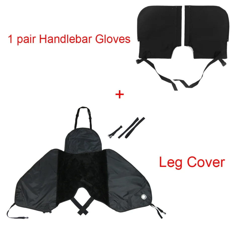 cover and gloves Универсальный чехол для ног для скутеров, защита от дождя и ветра, защита от холода, наколенник, мотоциклетное одеяло, наколенник, гетры, покрытие, водонепроницаемое зимнее одеяло - Цвет: cover and gloves