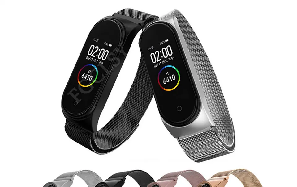 FGCLSY для Xiaomi mi Band 4 3 ремешок магнитный металлический ремешок для наручных часов mi Band 4 3 Аксессуары для браслетов браслет из нержавеющей стали