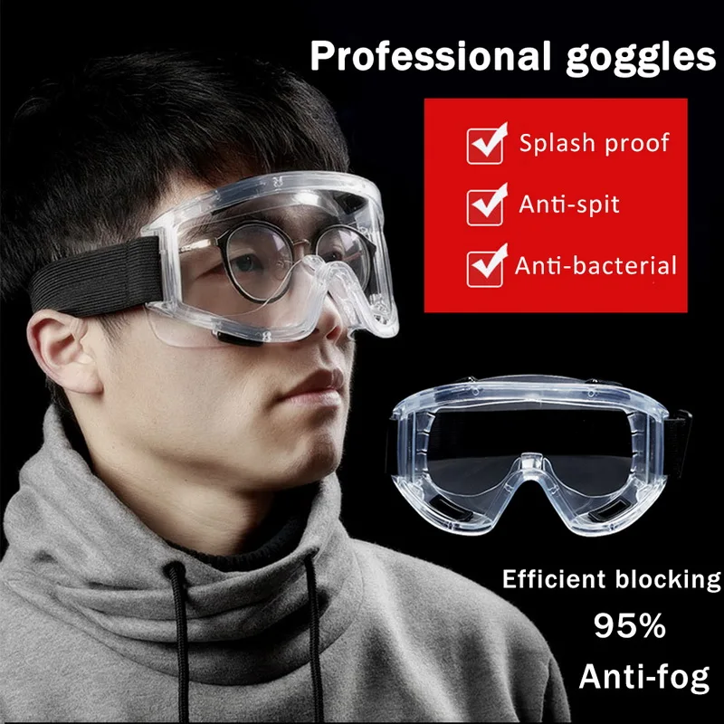 

Protective Safety Glasses Work Anti Dust Eye Anti-Fog Antisand Windproof Anti Dust Saliva Transparent Goggles Eye Protection