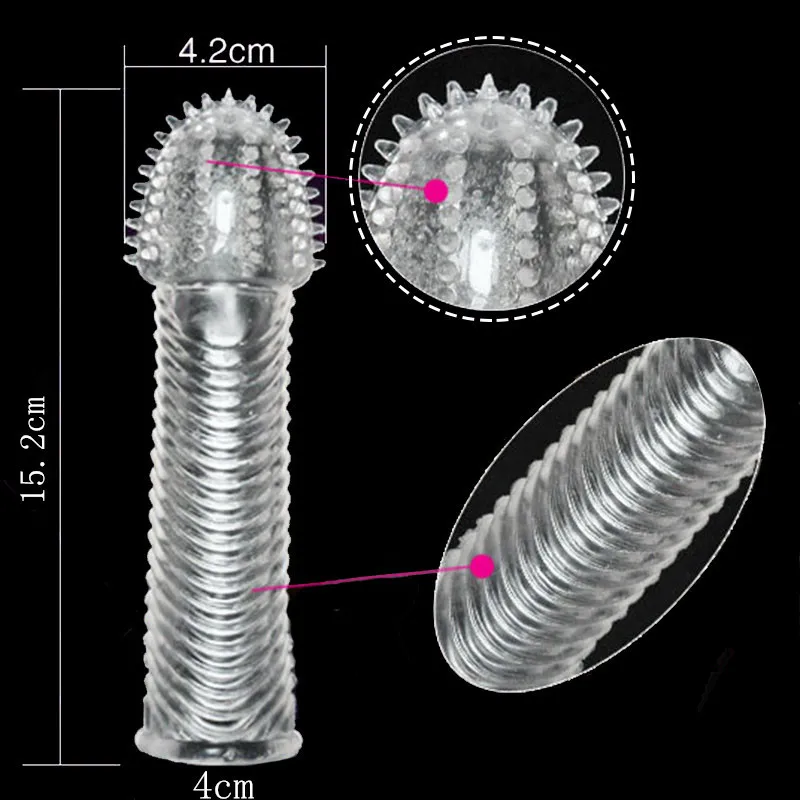 1pc Crystal Penis Cock Sleeves Time Delay Ejaculation Reusable Condom Penis Enlargement Extension Penis Ring Sex Toys for Men_
