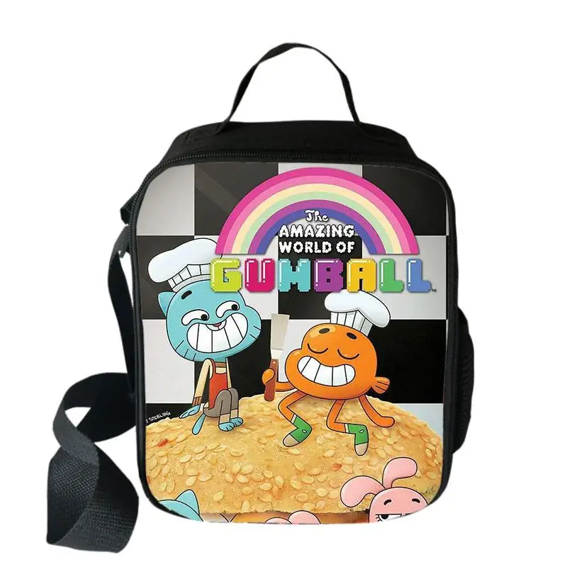 006 Удивительный мир Gumball школьная сумка для мальчиков и девочек, сумка для ланча, красочная сумка для пикника для женщин и мужчин, Ланч-бокс, лучший подарок - Цвет: 006