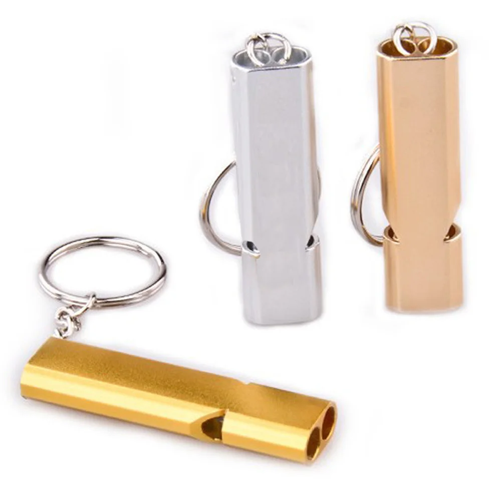 1Pc Whistle Outdoor Survival Double Pipe Whistle Camping Emergency Outdoor Survival Tool