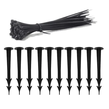 

Multifunctional Plastic Yard Garden Stakes With Bandage For Agriculture Hand Tools Plant Support Holding Ground Down Tents 2020